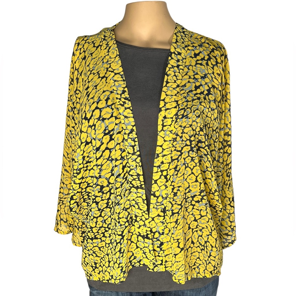 Anthropologie Leopard-Print Cropped Kimono